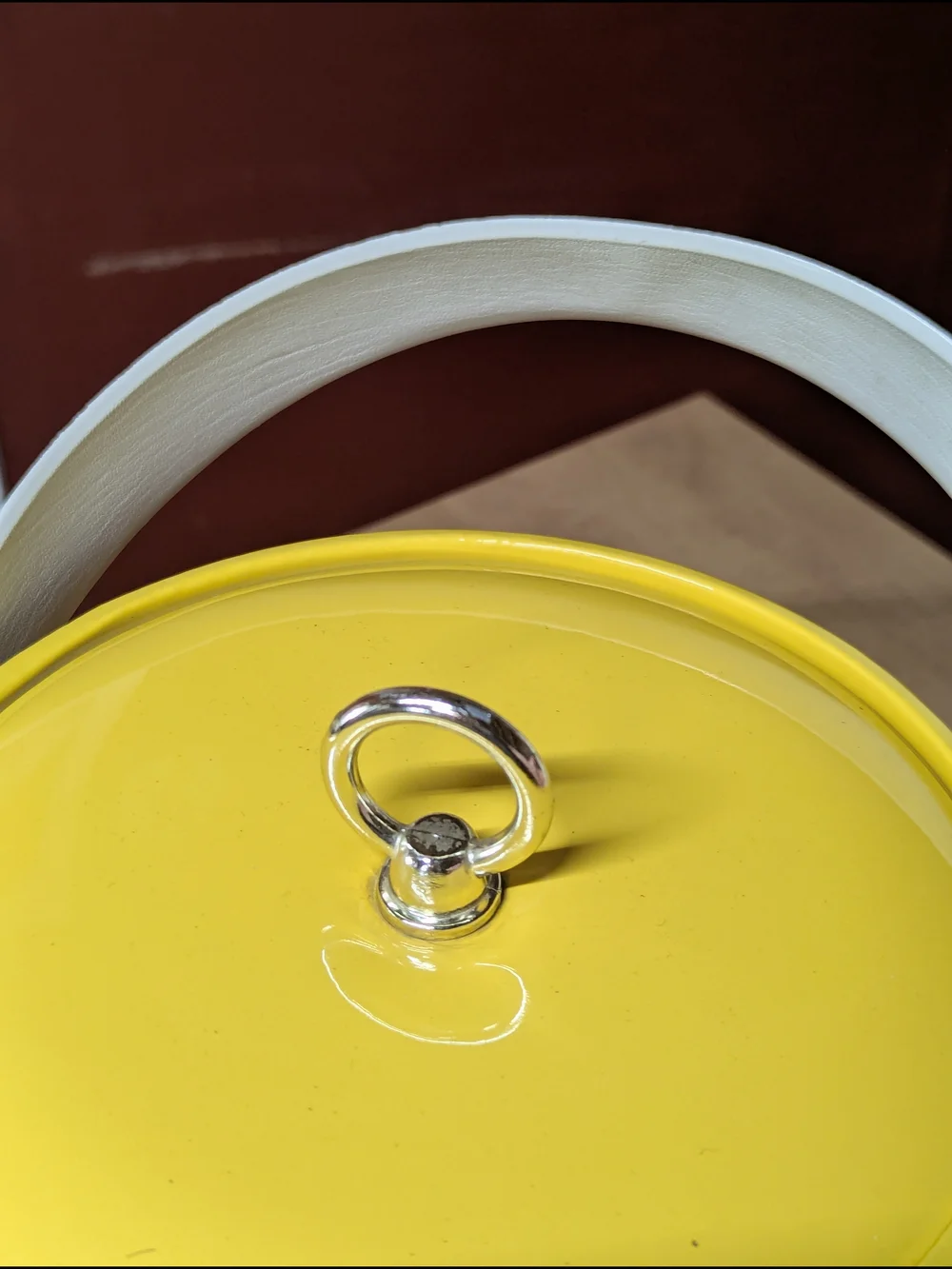 MCM Georges Briard Bright Yellow Ice Bucket Barware